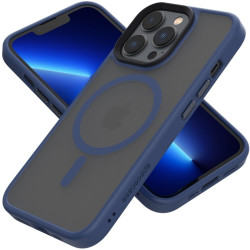 Spacecase Hybrid MagSafe - Σκληρή Ημιδιάφανη Θήκη MagSafe - Apple iPhone 13 Pro - Dark Blue (5905719102869)