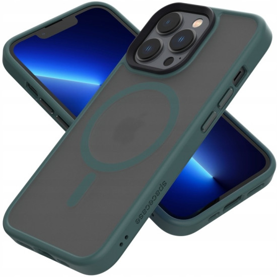 Spacecase Hybrid MagSafe - Σκληρή Ημιδιάφανη Θήκη MagSafe - Apple iPhone 13 Pro - Dark Green (5905719102876)