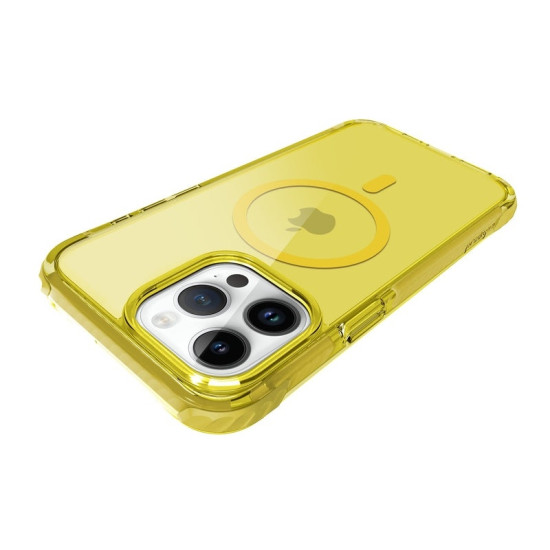 Prodigee Safetee Neo + Mag - Σκληρή Ανθεκτική Ημιδιάφανη Θήκη MagSafe - Apple iPhone 15 Pro Max - Lemon (IPH15P-6.7-NEOM-LMN)