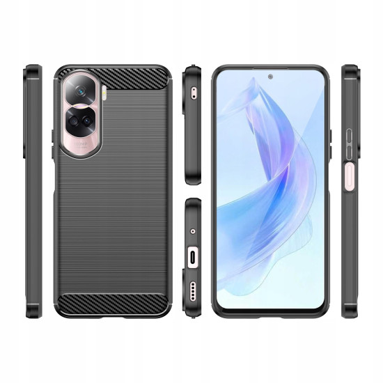 Spacecase Carbon - Θήκη Σιλικόνης - Honor 90 Lite - Black (5905719106034)