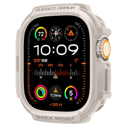 Spigen Rugged Armor - Θήκη Σιλικόνης Apple Watch Ultra 3 / Ultra 2 / Ultra 1 49mm - Dune Beige (ACS07381)