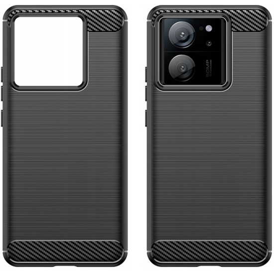 Spacecase Carbon - Θήκη Σιλικόνης - Xiaomi 13T / 13T Pro - Black (5905719105198)