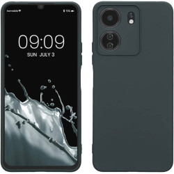 KWmobile Soft Slim Flexible Rubber Cover with Camera Protector - Θήκη Σιλικόνης Xiaomi Redmi 13C 4G / Poco C65 με Πλαίσιο Κάμερας - Dark Slate (KWM000020KN002C)
