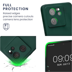 KWmobile Soft Slim Flexible Rubber Cover with Camera Protector - Θήκη Σιλικόνης Xiaomi 13T / 13T Pro με Πλαίσιο Κάμερας - Moss Green (KWM000020IU002C)