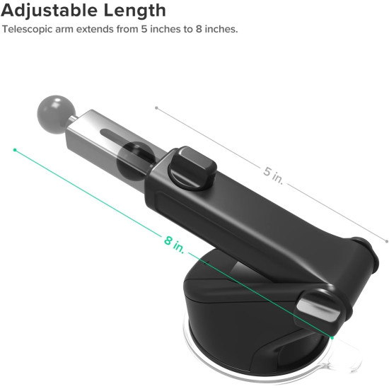 iOttie Auto Sense Wireless - Βάση Ασύρματης Φόρτισης Κινητών έως 6.5" με Βεντούζα για Ταμπλό / Παρμπρίζ Αυτοκινήτου - 7.5W - Black (HLCRIO161)
