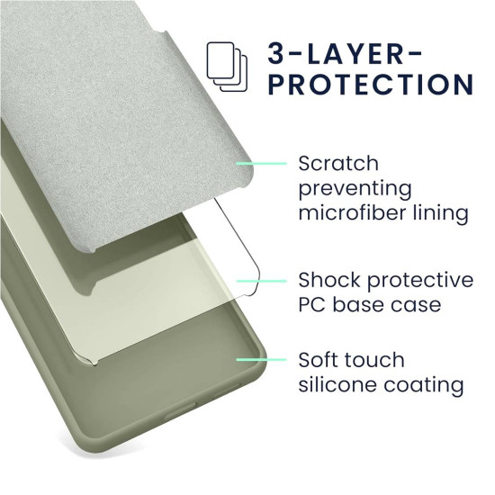 KWmobile Soft Flexible Rubber Cover - Θήκη Σιλικόνης Nothing Phone 2 - Gray Green (KWM0000203Z009C)