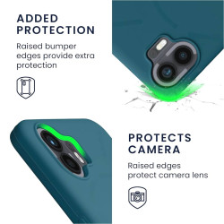 KWmobile Soft Flexible Rubber Cover - Θήκη Σιλικόνης Nothing Phone 2 - Teal Matte (KWM0000203Z008C)