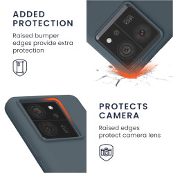 KWmobile Soft Flexible Rubber Cover - Θήκη Σιλικόνης Xiaomi 13T / 13T Pro - Dark Slate (KWM000020IT004C)
