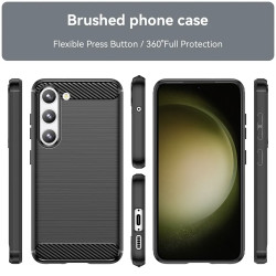 Spacecase Carbon - Θήκη Σιλικόνης - Samsung Galaxy S23 - Black (5905123461262)
