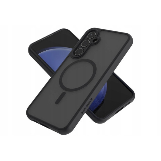 Spacecase Hybrid MagSafe - Σκληρή Ημιδιάφανη Θήκη MagSafe - Samsung Galaxy S23 FE - Black (5905719107130)