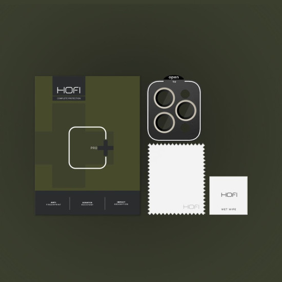 Hofi Camring Pro+ Αντιχαρακτικό Γυαλί Προστασίας για Φακό Κάμερας - Apple iPhone 15 Pro / 15 Pro Max - Titanium (5906302308125)
