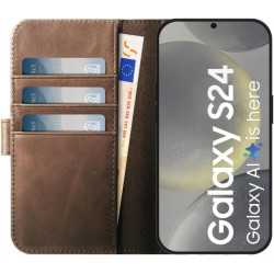 Δερμάτινη MagSafe Θήκη / Πορτοφόλι - Samsung Galaxy S24 - Rosso Elite - Brown (8719246426711)