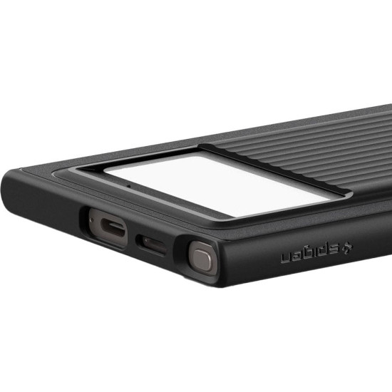 Ανθεκτική Θήκη Σιλικόνης με Υποδοχή για Κάρτα - Samsung Galaxy S24 Ultra - Spigen Liquid Slot - Matte Black (ACS07310)