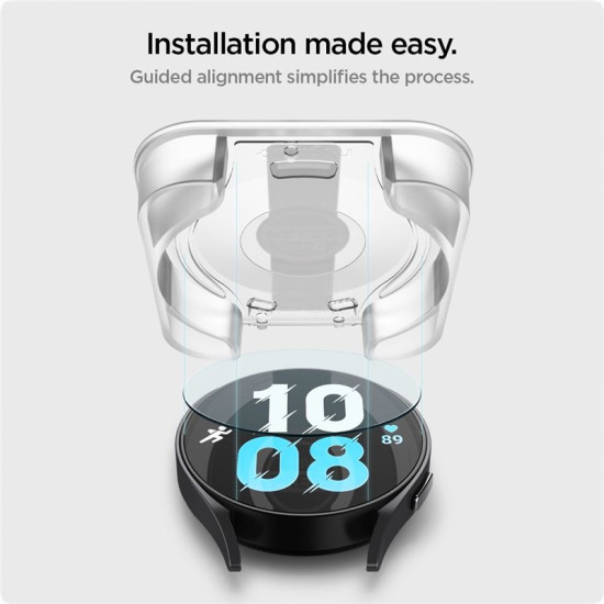 Spigen Tempered Glass GLAS.tR EZ Fit - Αντιχαρακτικό Γυαλί Οθόνης Samsung Galaxy Watch 6 40mm - 2 Τεμάχια (AGL06522)