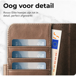 Rosso Elite - MagSafe Δερμάτινη Θήκη / Πορτοφόλι - Samsung Galaxy S23 Ultra - Brown (8719246441974)