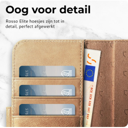 Rosso Elite - MagSafe Δερμάτινη Θήκη / Πορτοφόλι - Samsung Galaxy S23 Ultra - Light Brown (8719246441981)