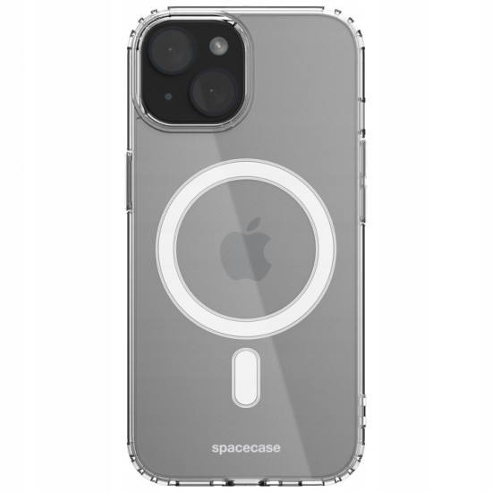 Spacecase Clear MagSafe - Σκληρή Διάφανη Θήκη MagSafe - Apple iPhone 15 - Transparent (5905719103279)