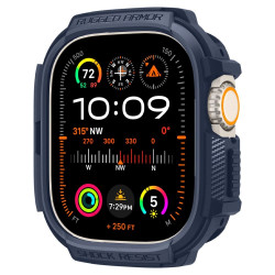 Spigen Rugged Armor - Θήκη Σιλικόνης Apple Watch Ultra 3 / Ultra 2 / Ultra 1 49mm - Navy Blue (ACS07382)