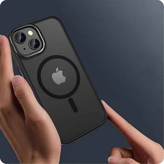 Tech-Protect MagMat "2" - Σκληρή Ημιδιάφανη Θήκη MagSafe - Apple iPhone 15 - Matte Black (5906302307944)