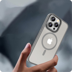 Θήκη iPhone 15 Pro Max Tech-Protect MagMat "2" Σκληρή Ημιδιάφανη με MagSafe - Matte Titanium (5906302307975)