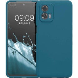 KWmobile Soft Flexible Rubber Cover - Θήκη Σιλικόνης Motorola Moto G73 με Πλαίσιο Κάμερας - Petrol (60831.78)