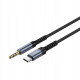 Recci RDS-A27 Audio Cable - Καλώδιο Ήχου Type-C (Male) σε AUX Mini Jack 3.5mm (Male) - 120cm - Black (6955482523346)