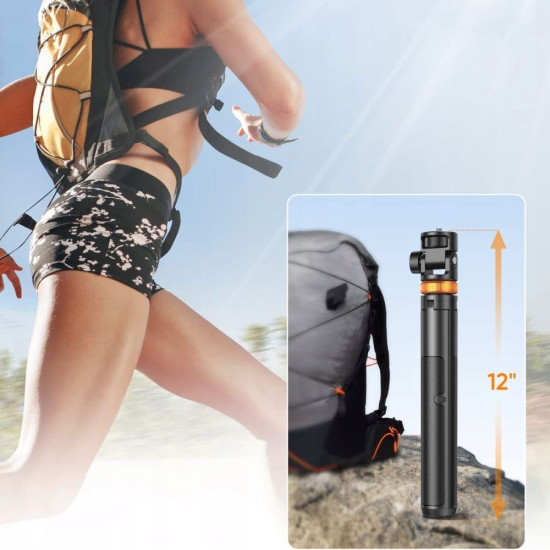 Tech-Protect L03S - Ασύρματο Bluetooth Selfie Stick και Τρίποδο με Τηλεχειριστήριο - Black (9490713934463)