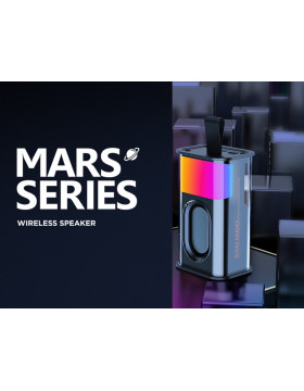 Recci RSK-W30 Mars Series - Ασύρματο Φορητό Ηχείο Bluetooth με RGB Φωτισμό - Black (6955482520260)