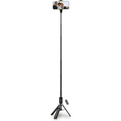 Tech-Protect L08S - Ασύρματο Bluetooth Selfie Stick και Τρίποδο με Τηλεχειριστήριο - Black (5906302308286)