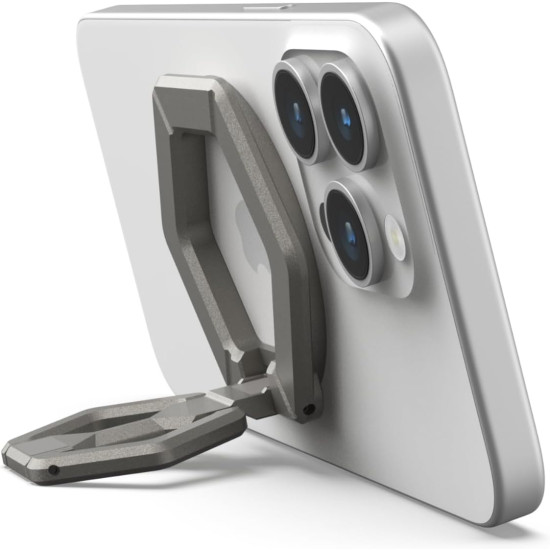 UAG Magnetic Ring Stand - Μεταλλική Μαγνητική Αναδιπλούμενη & Περιστρεφόμενη MagSafe Βάση / Finger Holder για iPhone 16 / 15 / 14 / 13 / 12 - Titanium (964443113636)
