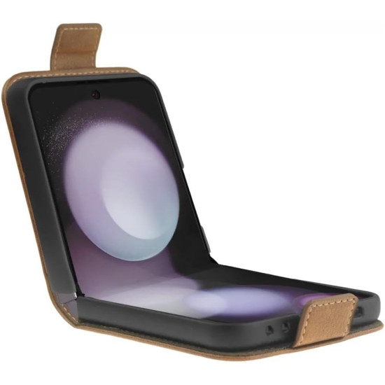 Rosso Element PU Θήκη Πορτοφόλι Samsung Galaxy Z Flip5 - Brown (8719246418730)