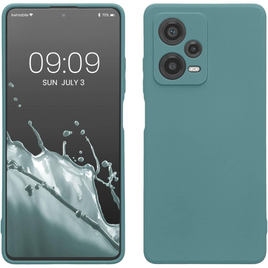 KWmobile Soft Slim Flexible Rubber Cover with Camera Protector - Θήκη Σιλικόνης Xiaomi Redmi Note 12 Pro Plus με Πλαίσιο Κάμερας - Arctic Night (60734.207)