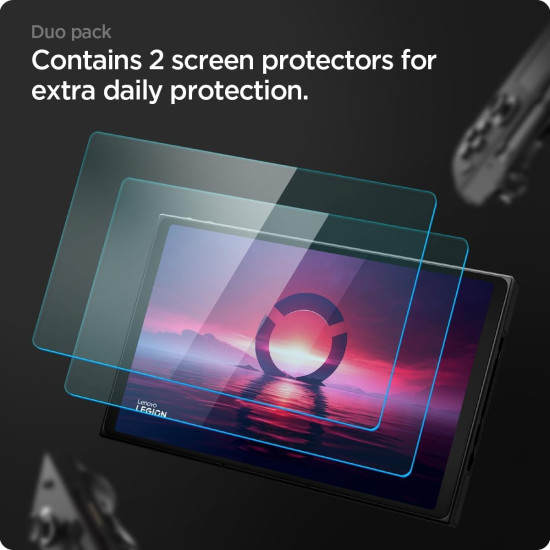 Spigen GLAS.tR Slim Premium Tempered Glass - Αντιχαρακτικό Γυαλί Οθόνης - Lenovo Legion Go - Clear - 2 Τεμάχια (AGL07413)