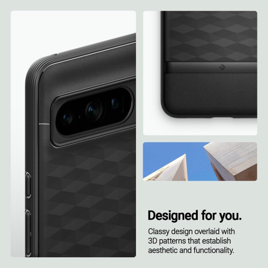Caseology Parallax - Ανθεκτική Θήκη Σιλικόνης - Google Pixel 8 Pro - Matte Black (ACS06335)
