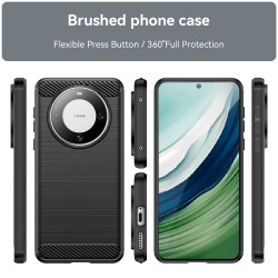Techsuit Carbon Silicone - Θήκη Σιλικόνης Huawei Mate 60 - Black (5949419069121)