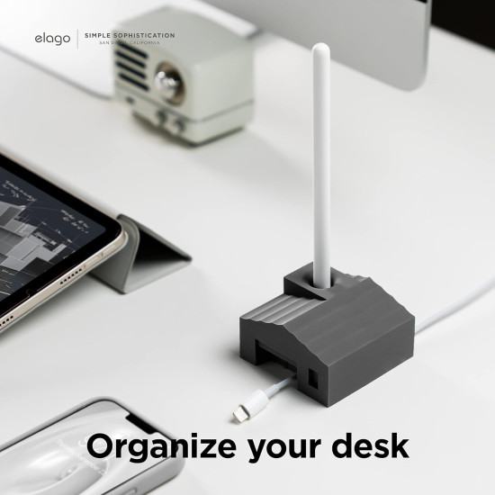 Elago Home Stand - Βάση Premium Σιλικόνης για Apple Pencil / Γραφίδα - Dark Grey (EST-APEN-HOME-DGY)