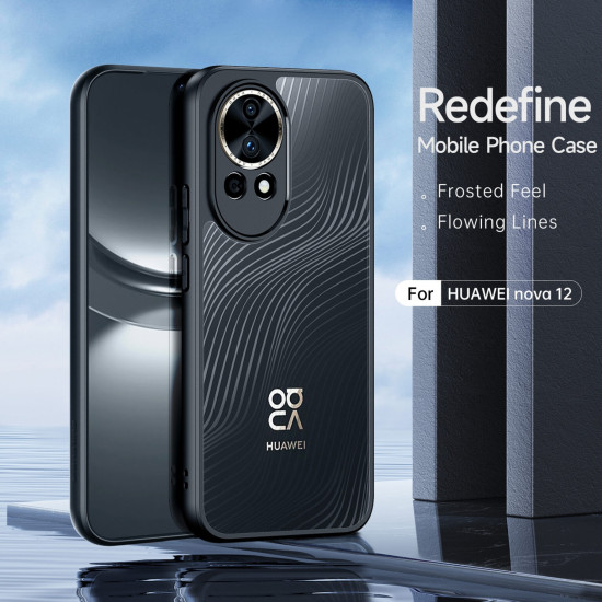 Premium Ημιδιάφανη Σκληρή Θήκη - Huawei Nova 12 - DuxDucis Aimo Series - Black (6934913021972)