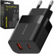 Spacecase SC001B Dual Port USB Charger - Ταχυφορτιστής Ταξιδιού / Αντάπτορας με 1 x USB-A / 1 x Type-C - 20W - Black (5905719105143)