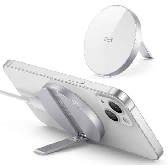 ESR HaloLock Kickstand MagSafe Wireless Charger - Βάση Ασύρματης Φόρτισης MagSafe με KickStand από Αλουμίνιο - 7.5W - White (4894240131299)
