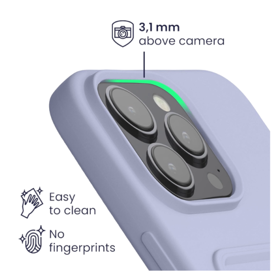 Θήκη Apple iPhone 15 Pro Max - KWmobile Σιλικόνης με Υποδοχή για Κάρτα - Lavender (62020.108)