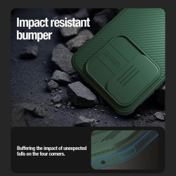 Σκληρή Θήκη με Κάλυμμα για την Κάμερα - Samsung Galaxy A55 - Nillkin CamShield Pro - Deep Green (6902048276925)