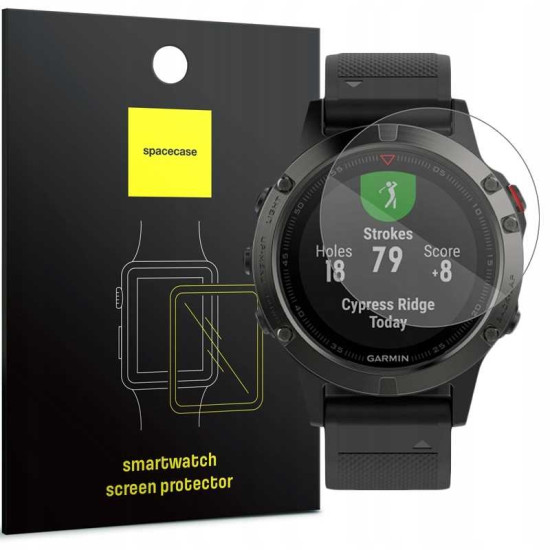 Spacecase Smartwatch Tempered Glass 2.5D - Αντιχαρακτικό Γυαλί Προστασίας Οθόνης Garmin Fenix 5 - Clear (5905719015213)