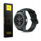 Spacecase Major - Universal Λουράκι για Smartwatches (22mm) από Δέρμα Σουέτ και Σιλικόνη - Black (5903943241248)