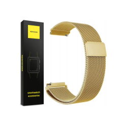 Spacecase Milanese - Universal Μεταλλικό Λουράκι για Smartwatches (22mm) από Ανοξείδωτο Ατσάλι - Gold (5903943240784)