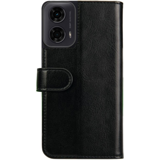 PU Θήκη Πορτοφόλι - Motorola Moto G24 / G24 Power / G04 / G04s / E14 - Rosso Element - Black (8719246446184)