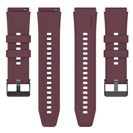 Techsuit Watchband W026 - Λουράκι Σιλικόνης (22mm) - Huawei Watch GT 2 46mm / GT 2 Pro / GT 3 Pro 46mm / Ultimate / Xiaomi Watch S1 / Xiaomi Redmi Watch 5 Active - Burgundy (5949419079441)