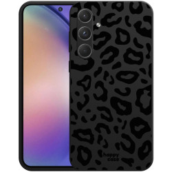 Θήκη Σιλικόνης - Samsung Galaxy A35 - HappyCase - Leopard Black Print (8719246449857)