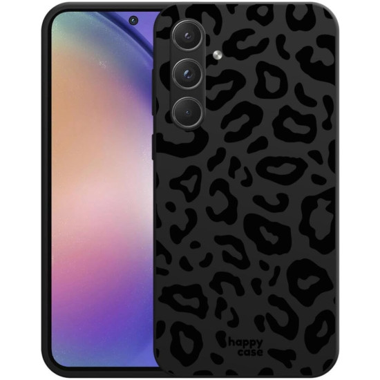 Θήκη Σιλικόνης - Samsung Galaxy A35 - HappyCase - Leopard Black Print (8719246449857)
