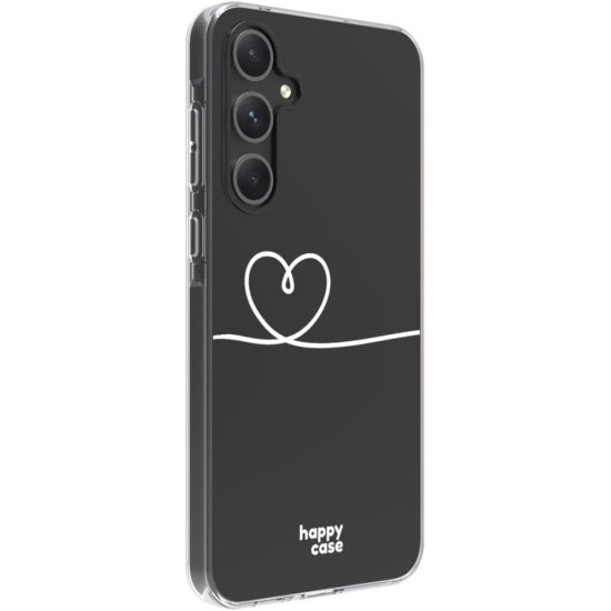 Διάφανη Θήκη Σιλικόνης - Samsung Galaxy A55 - HappyCase - Heart Print (8719246449680)