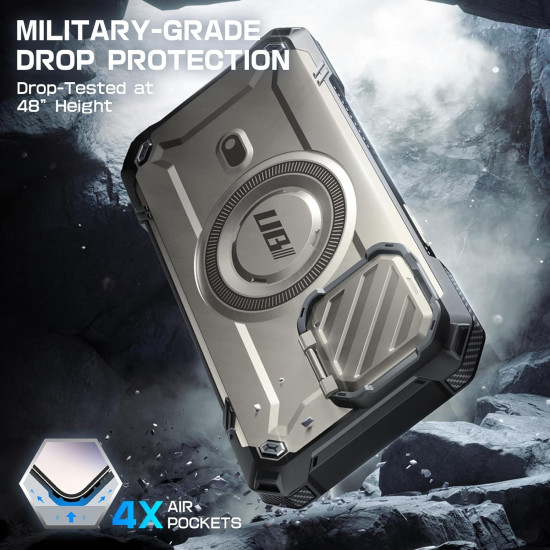 Θήκη Apple iPhone 15 Pro Max - Supcase Unicorn Beetle XT Mag Ανθεκτική MagSafe με Μεταλλικό Κάλυμμα για την Κάμερα - Titan Gray (843439137172)
